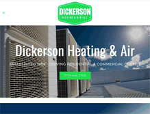 Tablet Screenshot of dickersonhvac.com